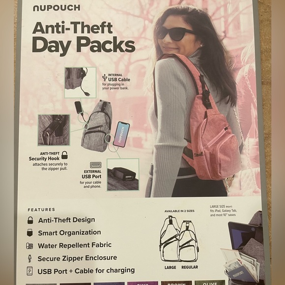 Anti-theft Day Pack Crossbody Sling Bag - Picture 8 of 9